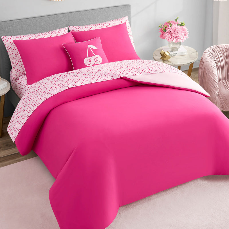 Cherry Reversible Bed in a Bag Bedding Set