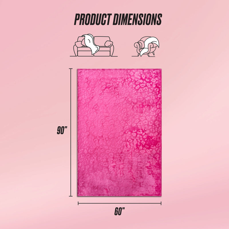 Plush Oversized Throw Blanket, 60" x 90"