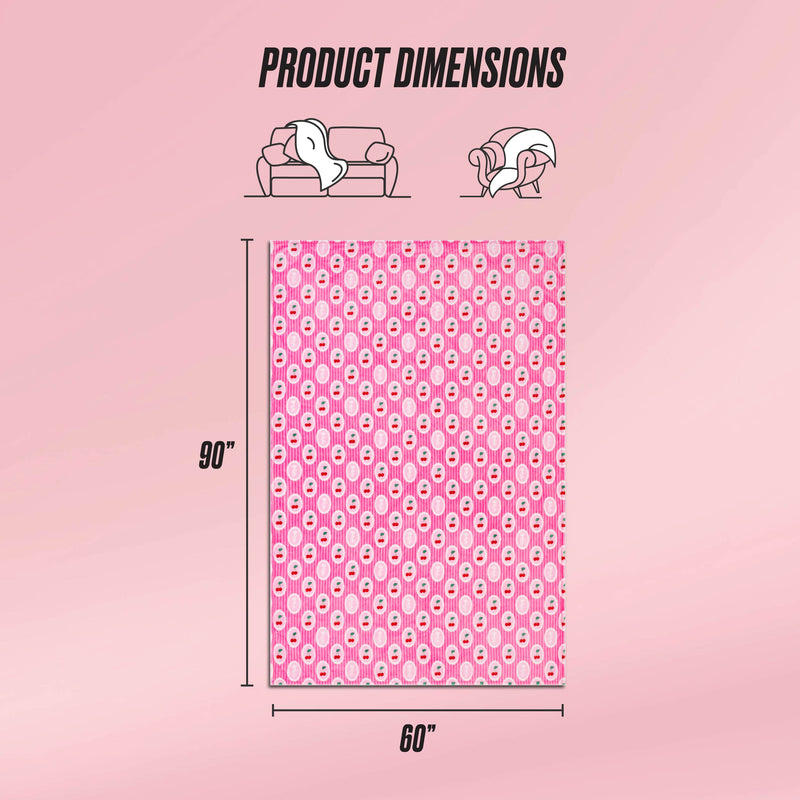 Plush Oversized Throw Blanket, 60" x 90"