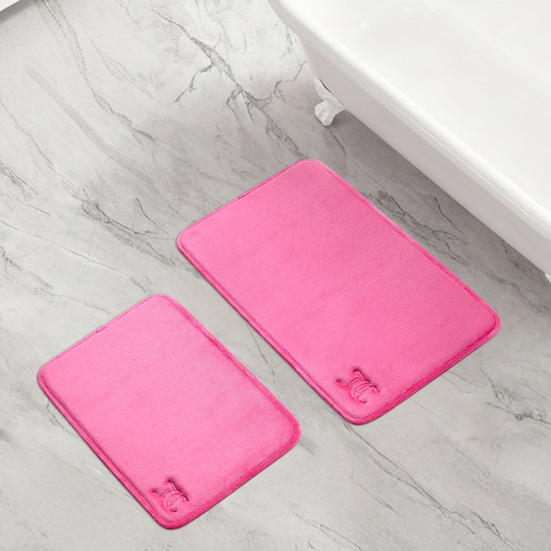 Quilted Memory Foam Bath Mat 2-Piece Set
