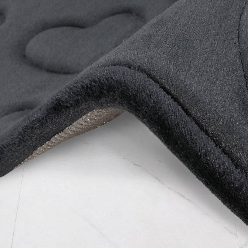 Quilted Memory Foam Bath Mat 2-Piece Set