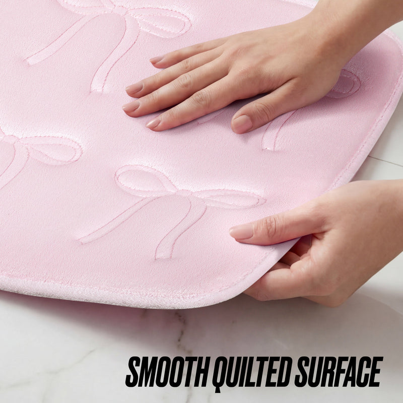 Quilted Memory Foam Bath Mat 2-Piece Set