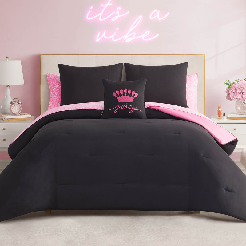 In The Wild Solid Reversible Bed in a Bag Bedding Set