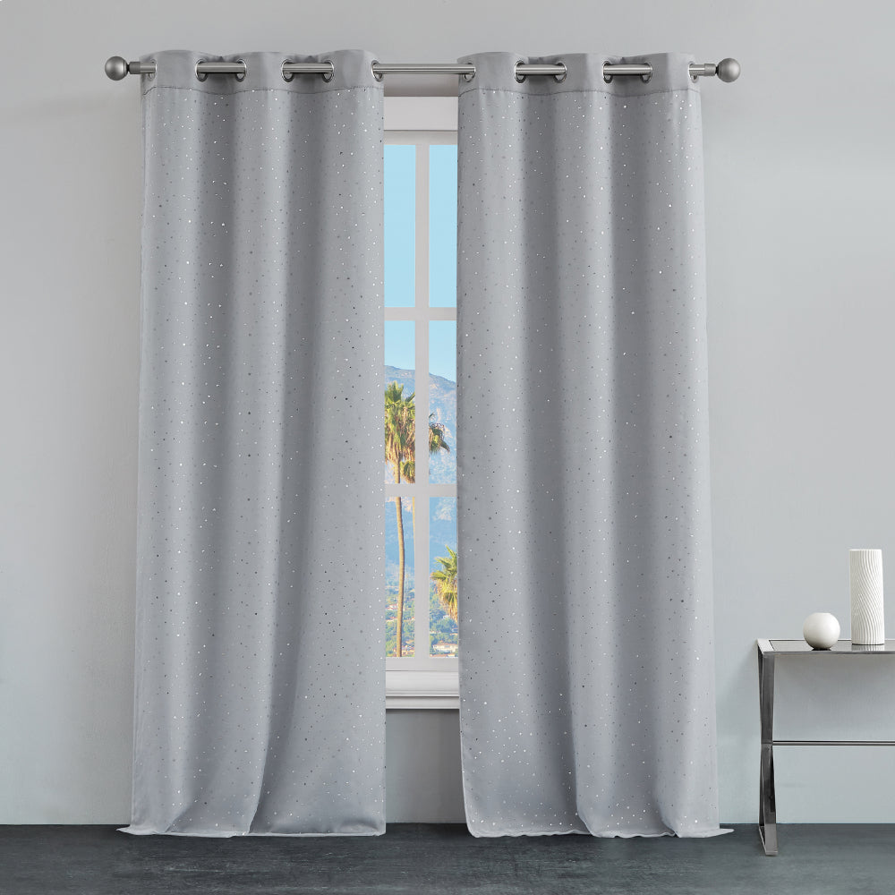 Melody Embellished Double Layer Curtains