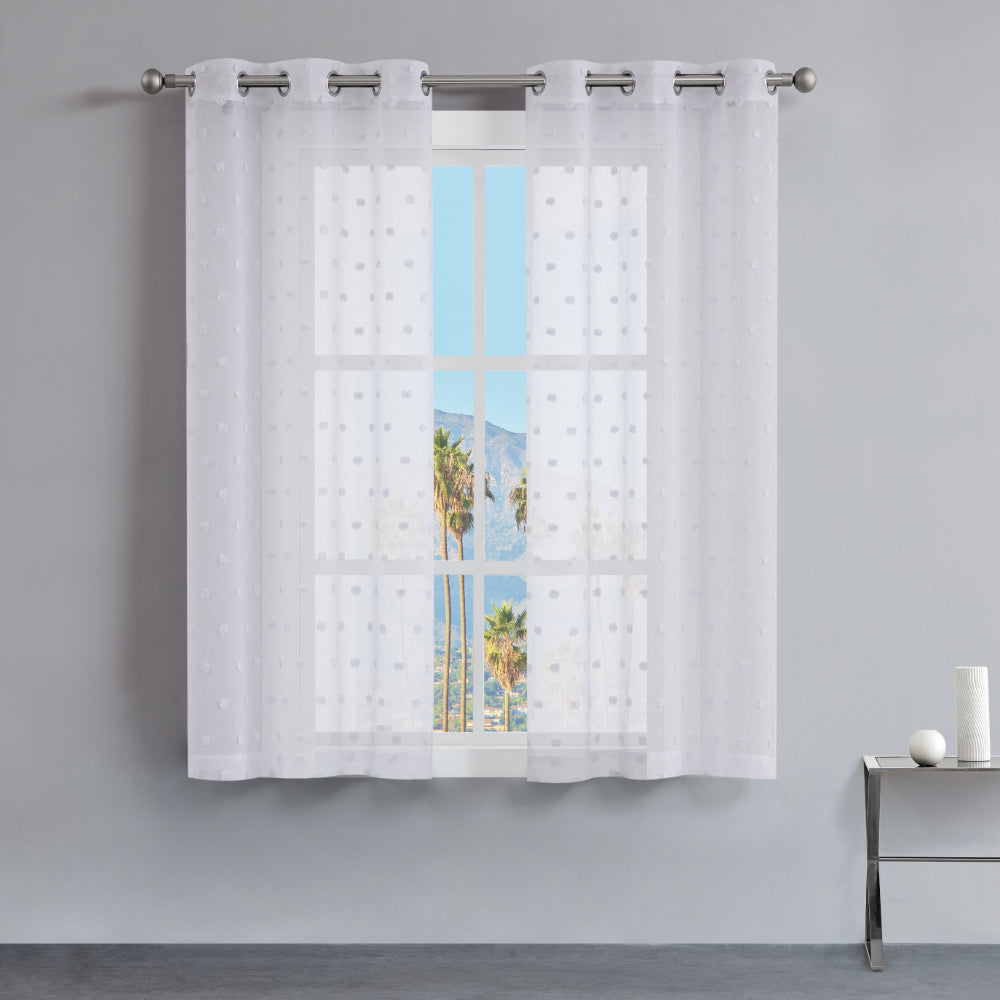 Evelyn Polka Dot Sheer Curtains