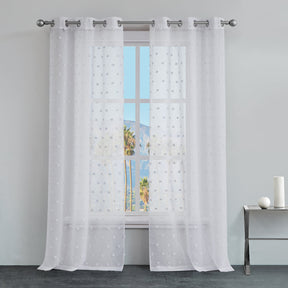 Evelyn Polka Dot Sheer Curtains