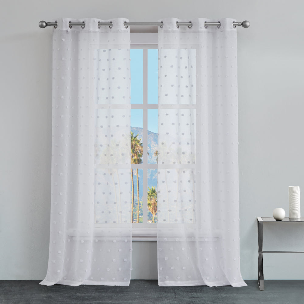 Evelyn Polka Dot Sheer Curtains