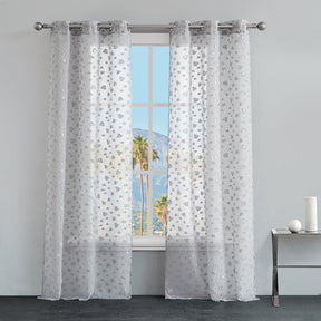 Ethel Embellished Sheer Curtains