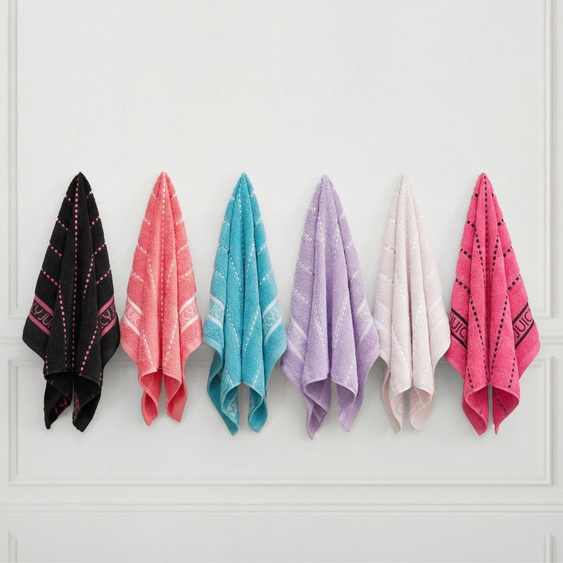 Plush Stripe Bath Towel Set