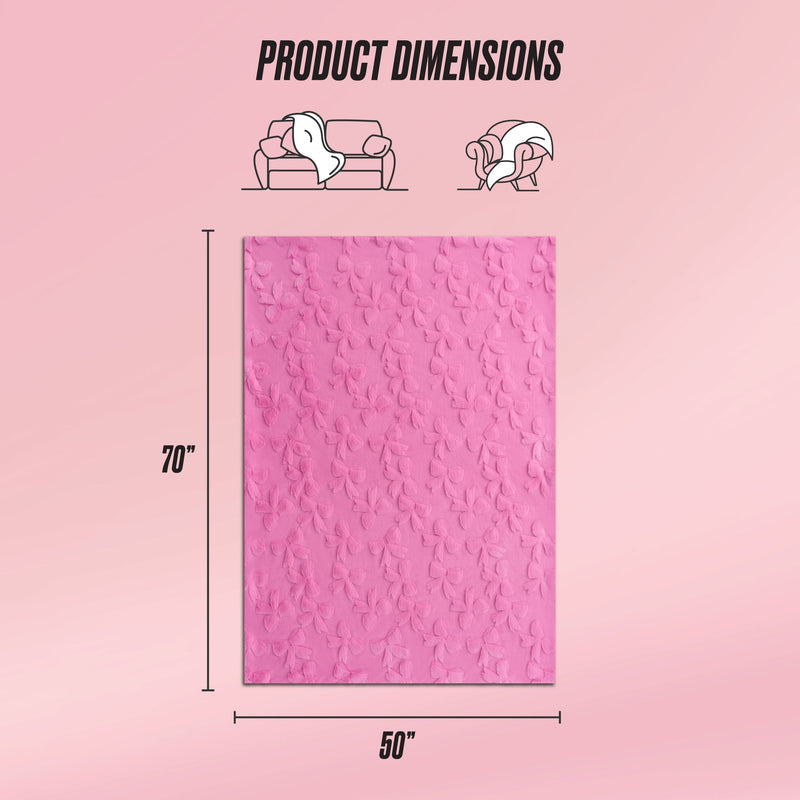 3D Faux Fur Throw Blanket