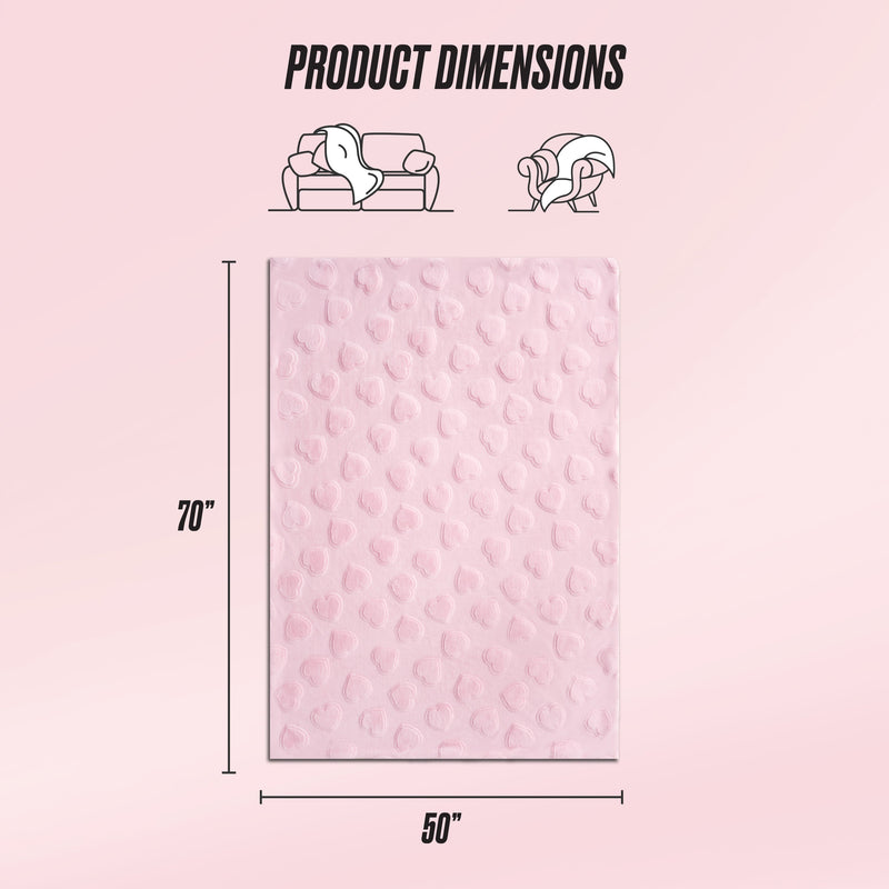 3D Faux Fur Throw Blanket