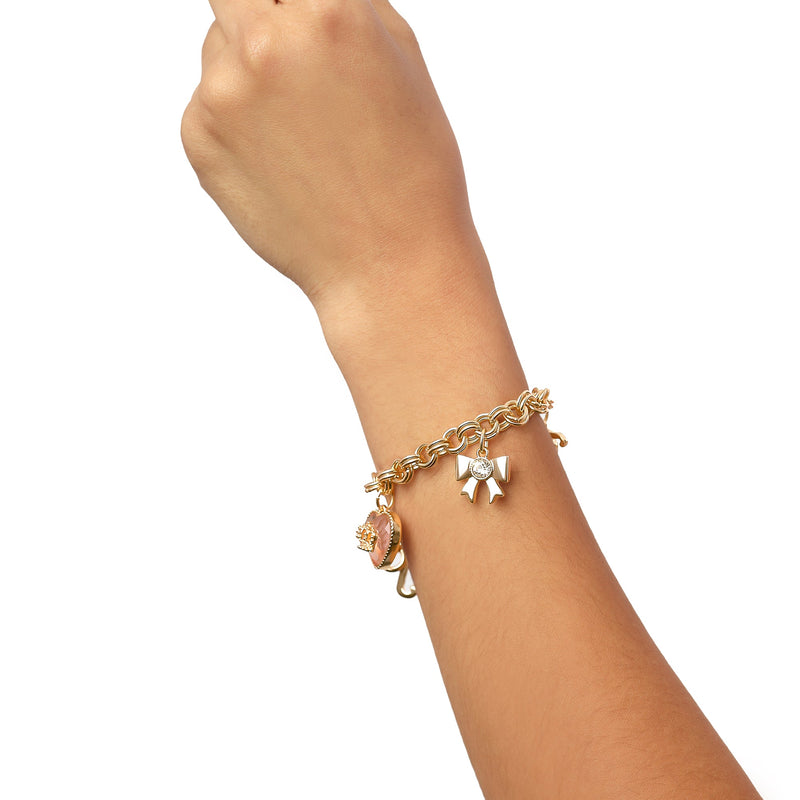 Charm Bracelet with Bow and Pave Details - Juicy Couture