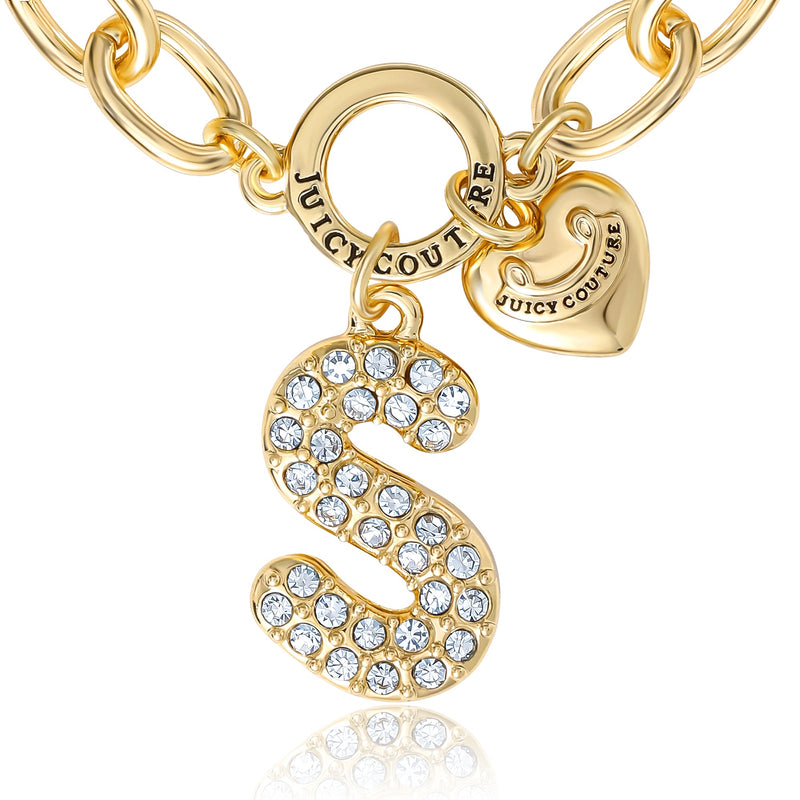 Pavé Initial Charm Bracelet, Letter S