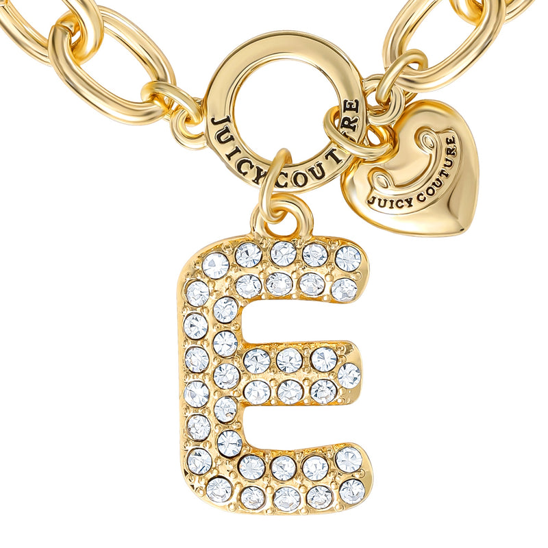 Pavé Initial Charm Bracelet, Letter E