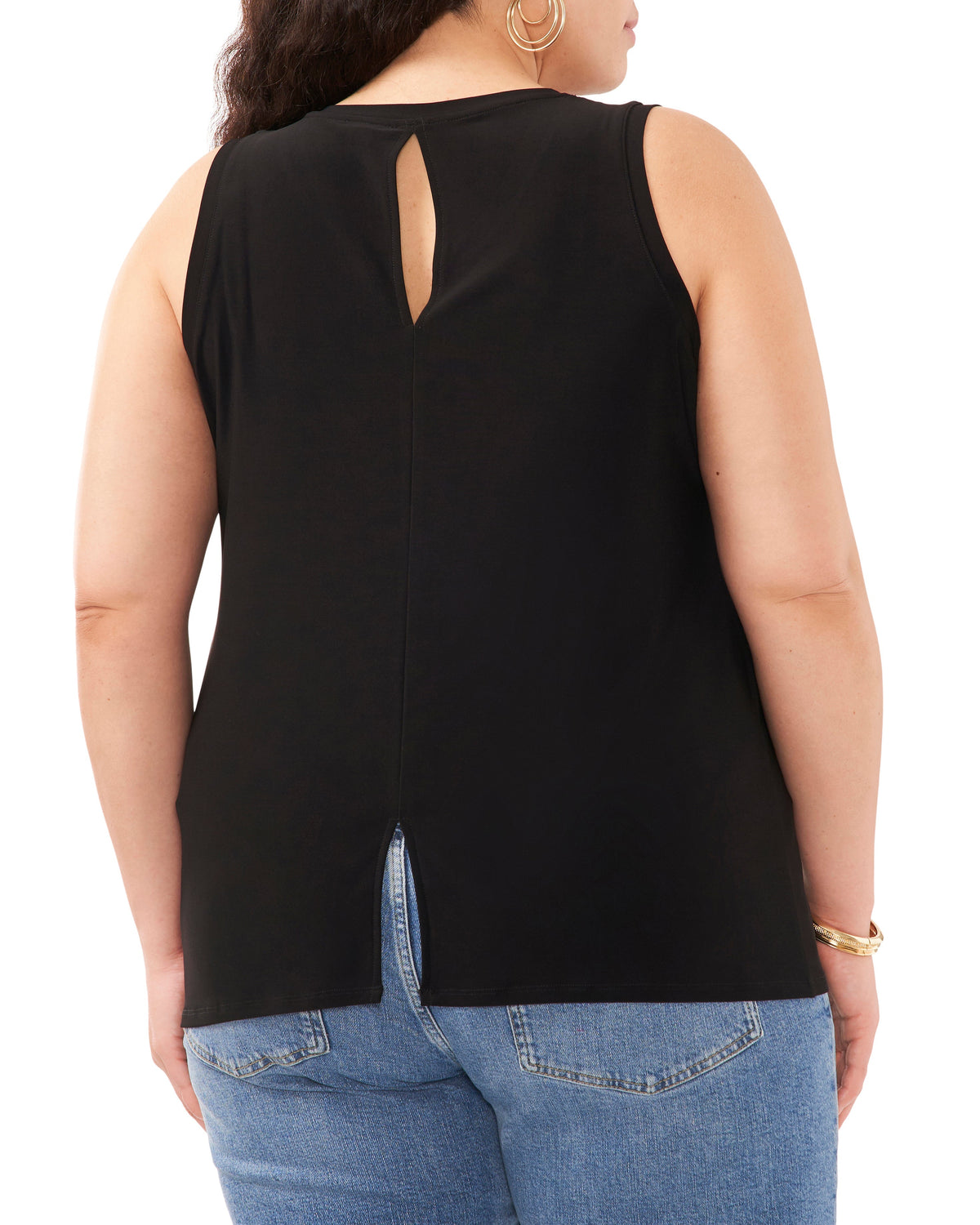 Plus-Size Back Keyhole Tank Top