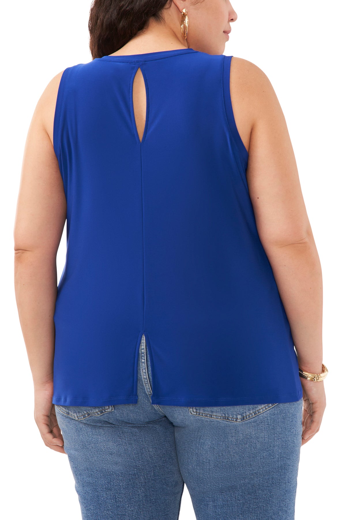 Plus-Size Keyhole Back Tank Top