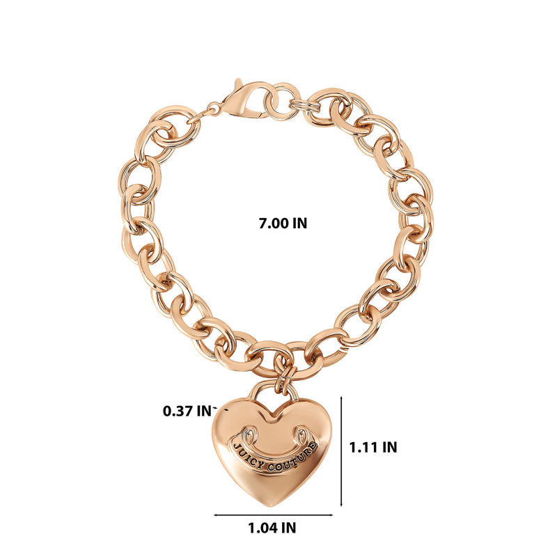 Heart Charm Chain Bracelet - Juicy Couture