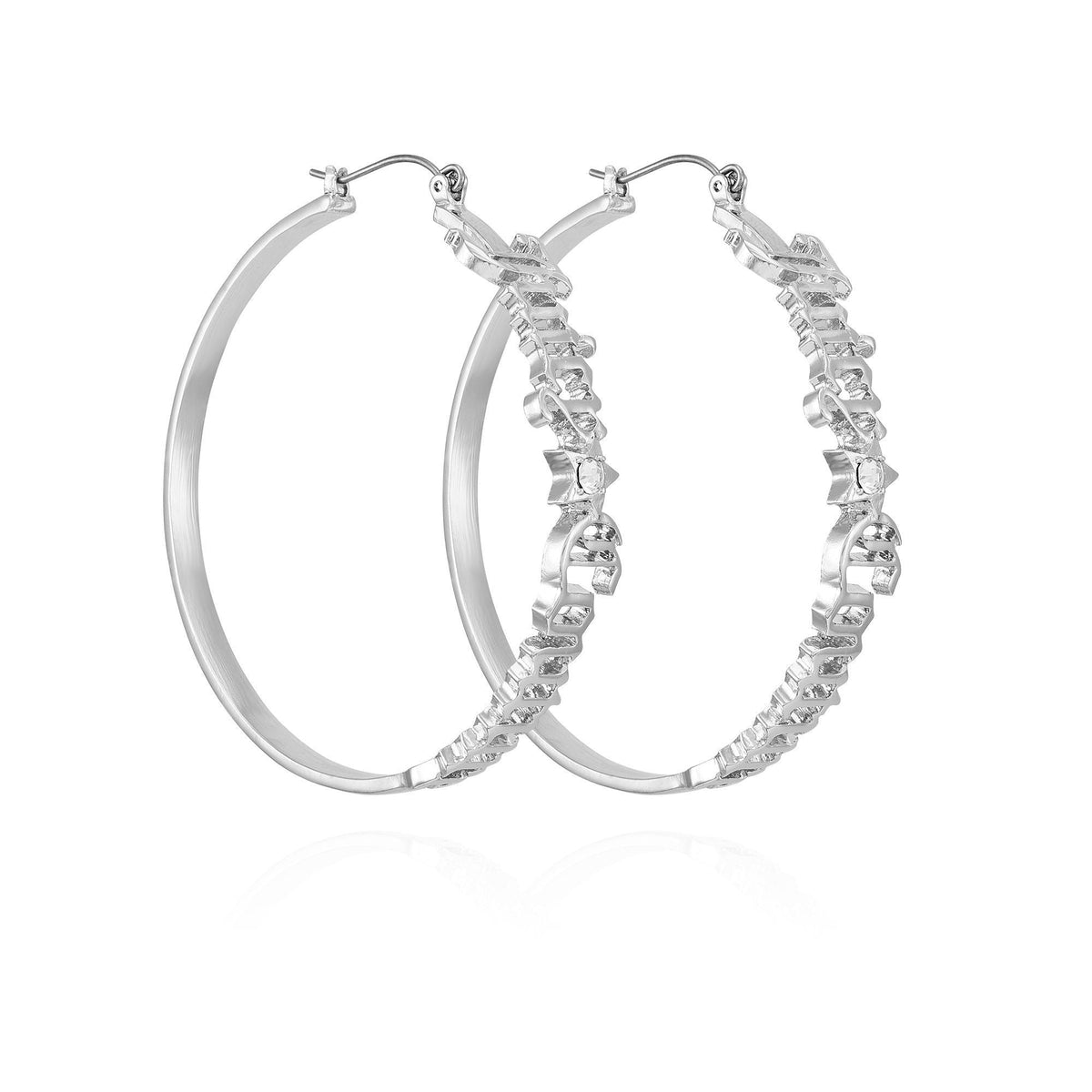 Silvertone Hoop Earrings