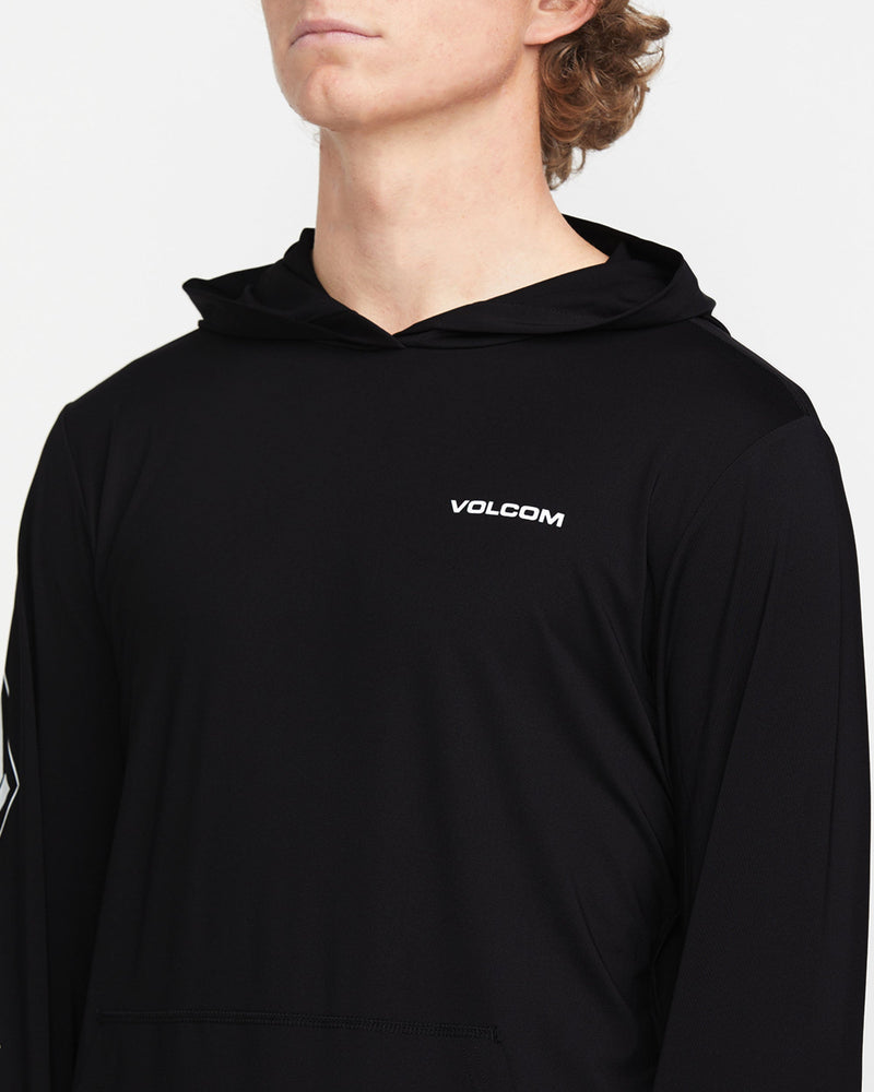 Volcom - Men's Largee Iconic Hood Long Sleeve Rashguard