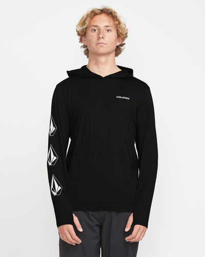 Volcom - Men's Largee Iconic Hood Long Sleeve Rashguard