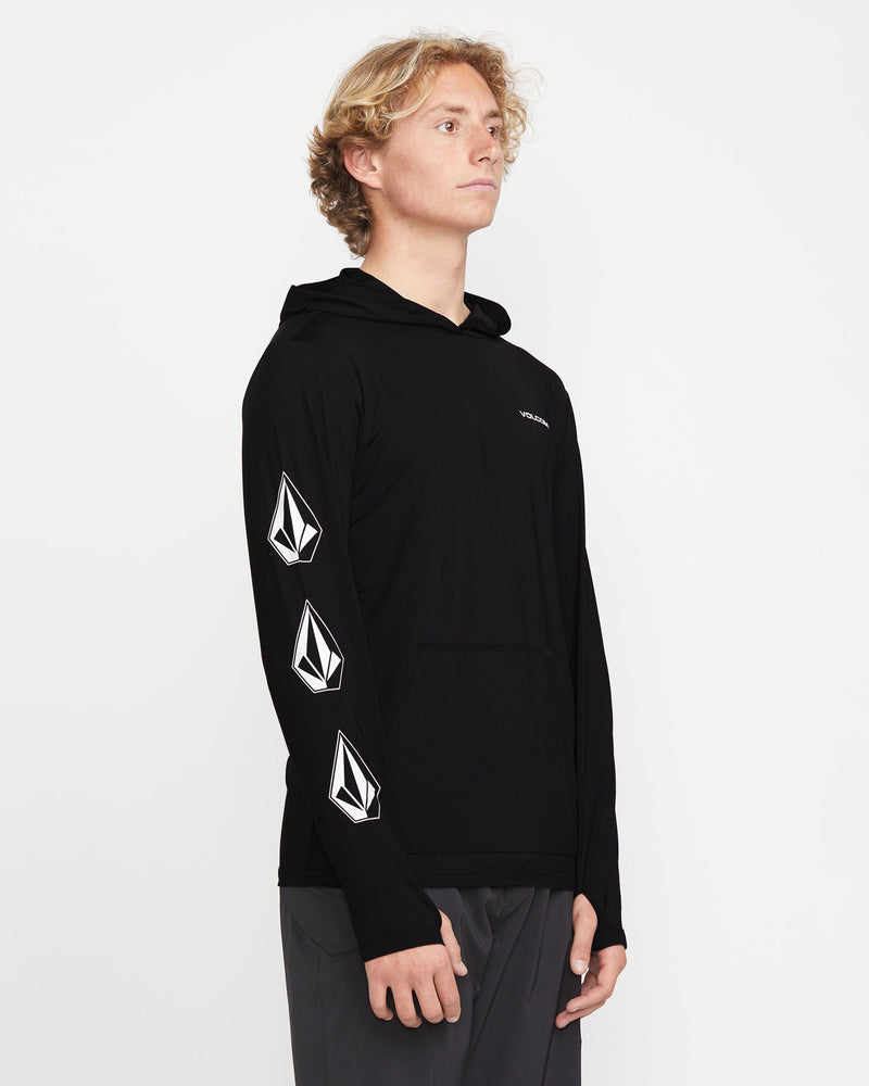 Volcom - Men's Largee Iconic Hood Long Sleeve Rashguard
