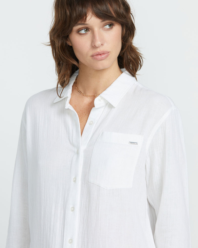 Volcom - Women's Lil Button Up Long Sleeve Shirt