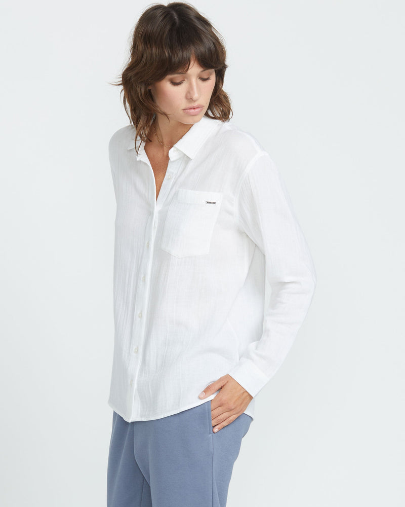 Volcom - Women's Lil Button Up Long Sleeve Shirt
