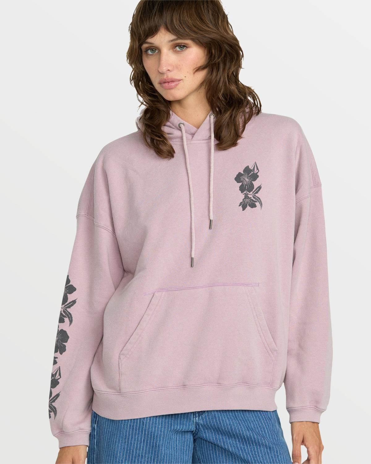 Women's Stone Art Up Hoodie - Violet Ice