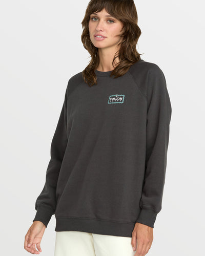 Women's Stone Magic Boyfriend Sweatshirt - Vintage Black