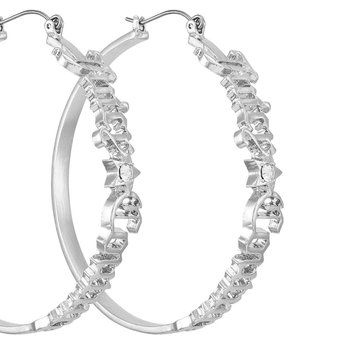 Silvertone Hoop Earrings