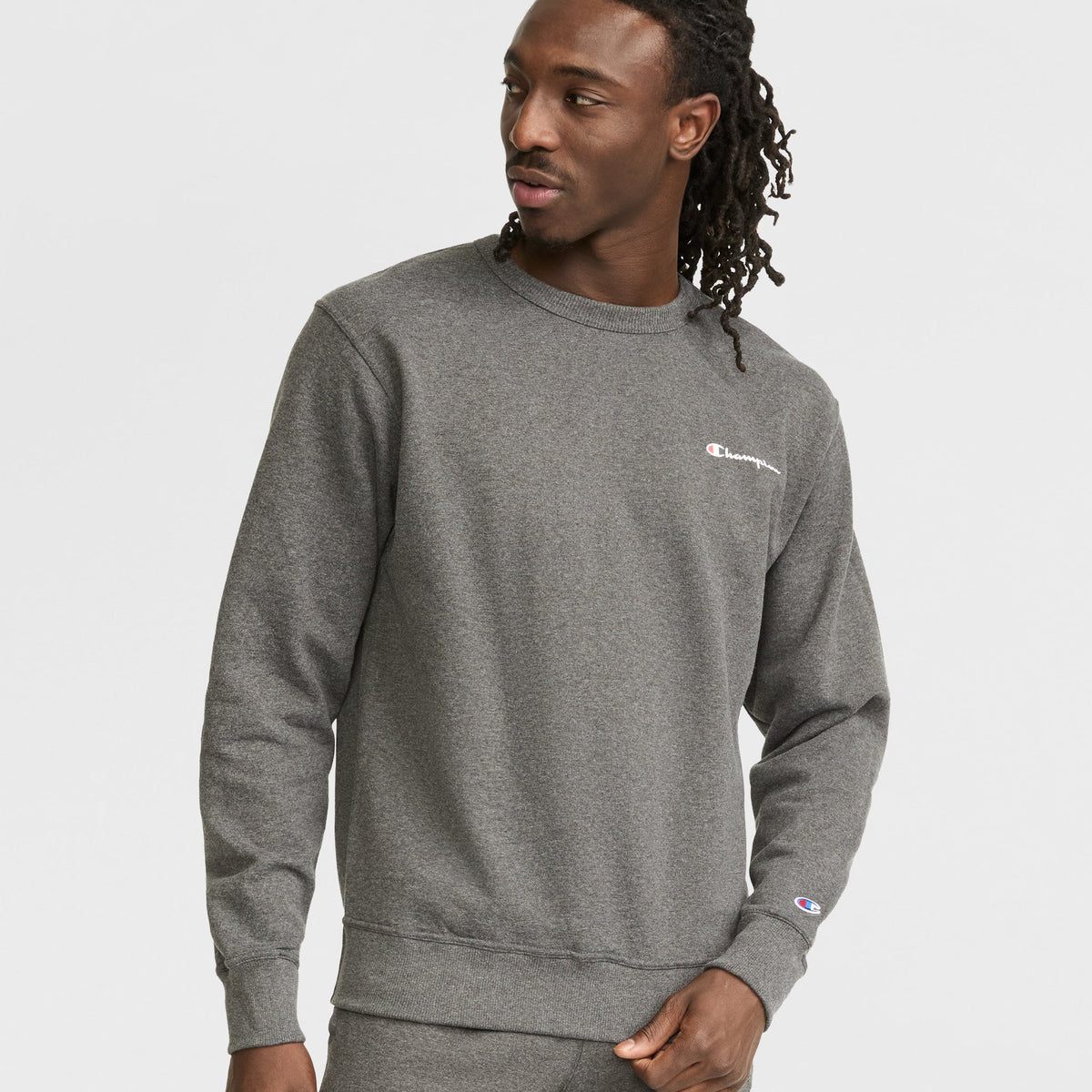 Powerblend Crewneck Sweatshirt, Left Script Logo