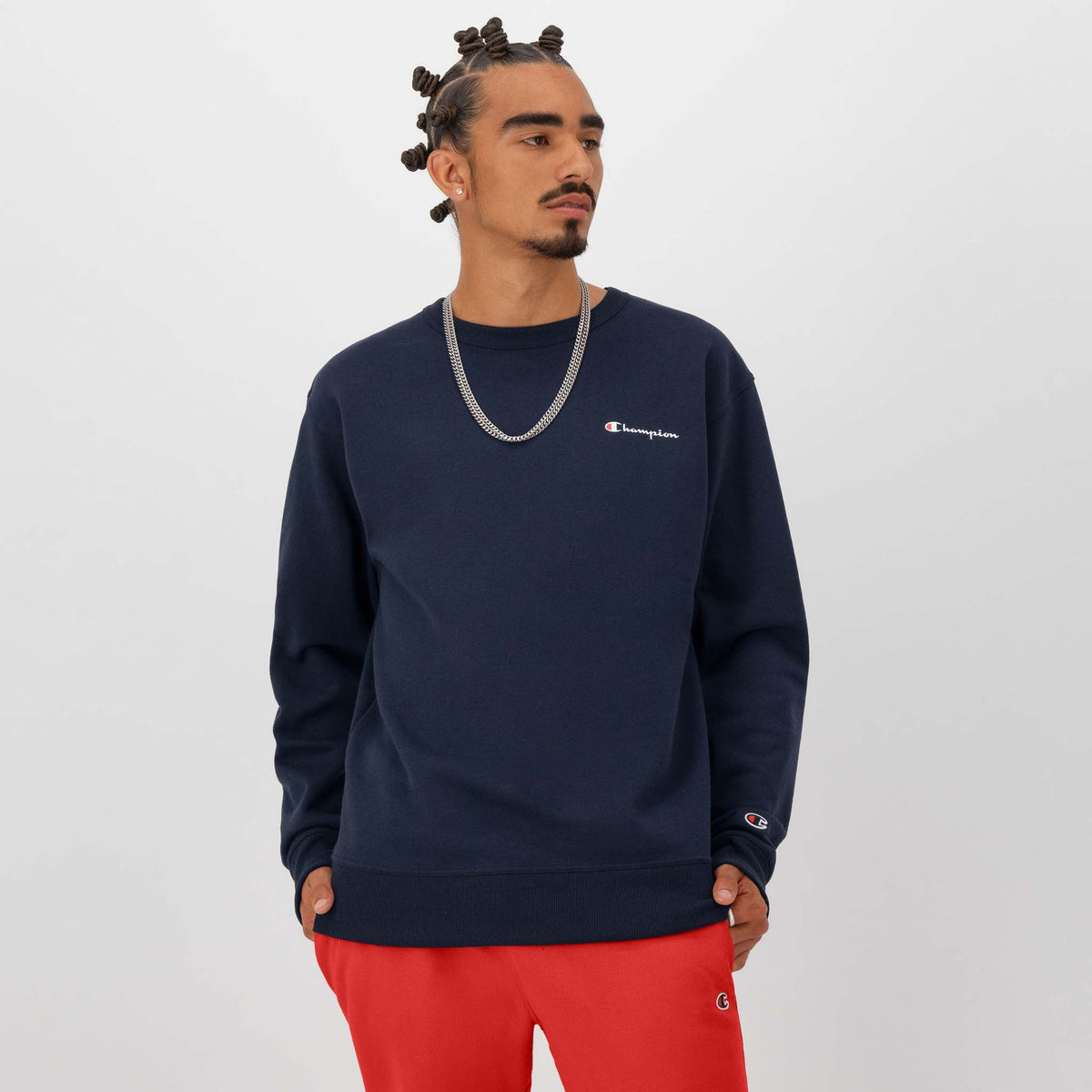 Powerblend Crewneck Sweatshirt, Left Script Logo