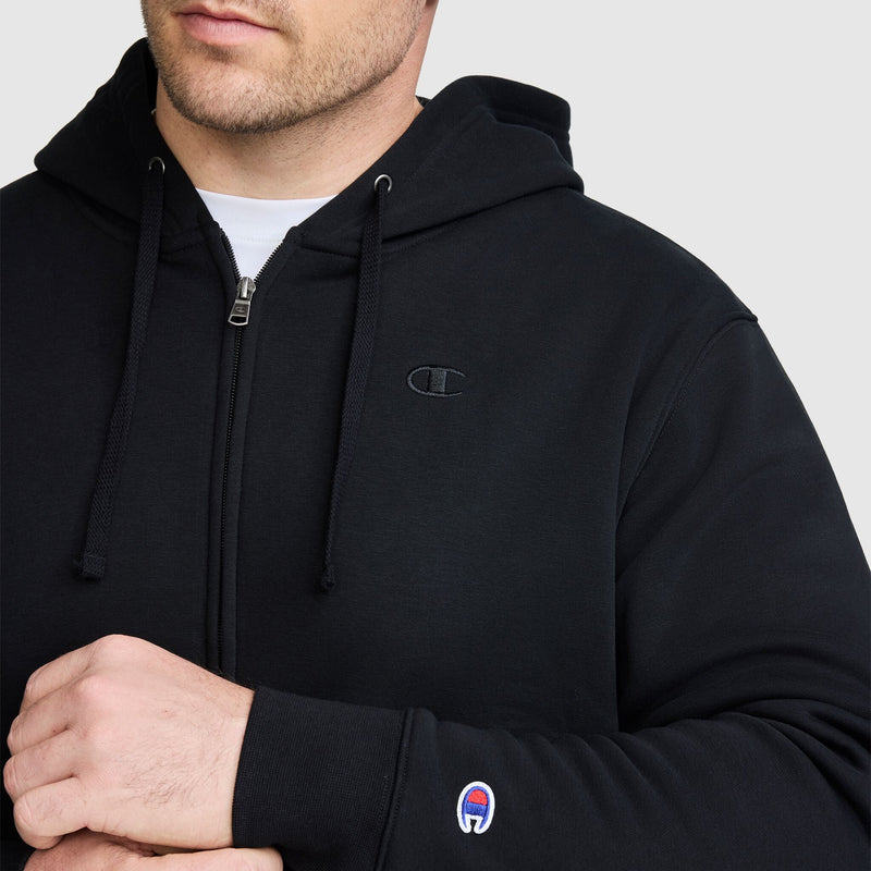 Powerblend Full-Zip Hoodie, C Logo - Big & Tall