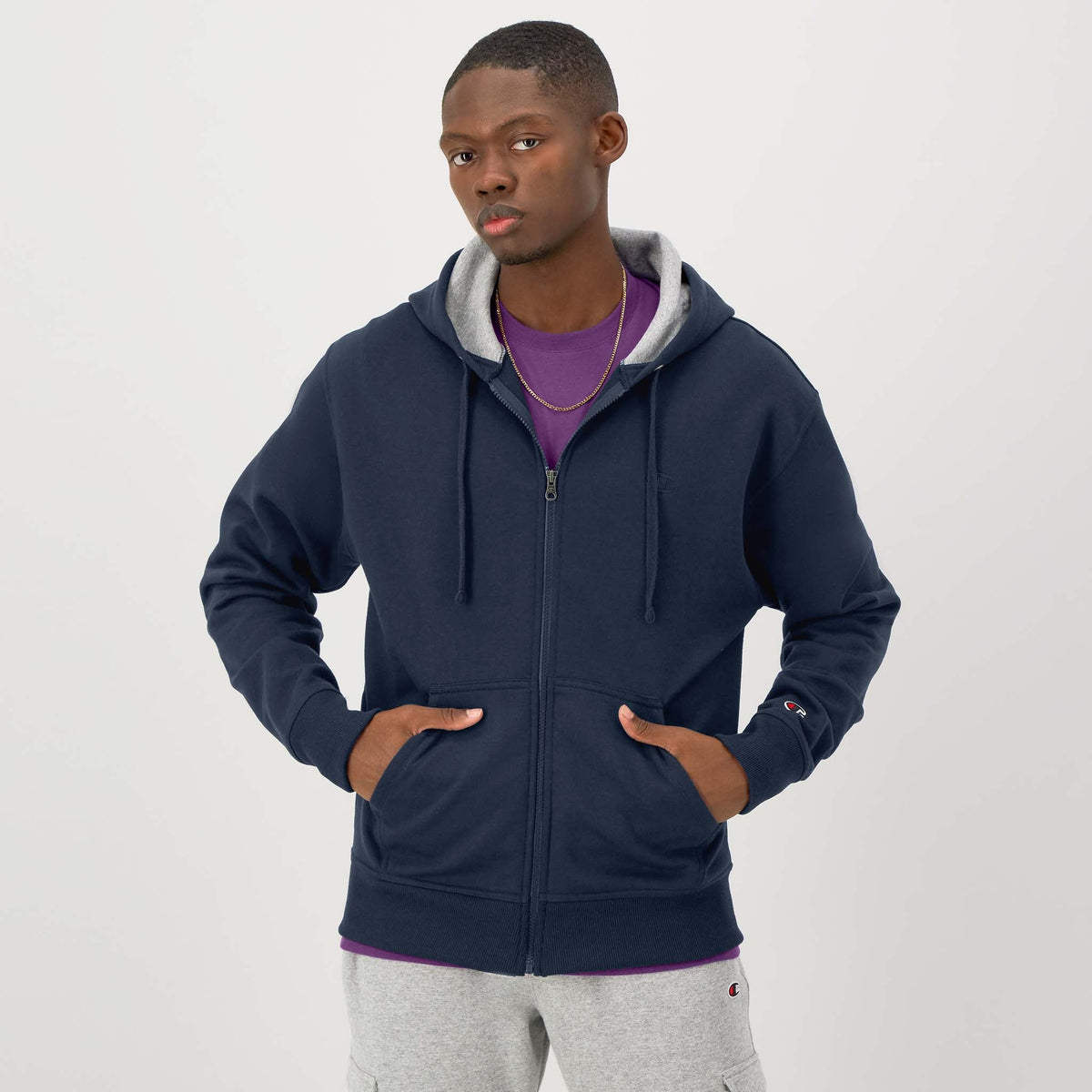 Powerblend Full-Zip Hoodie, C Logo