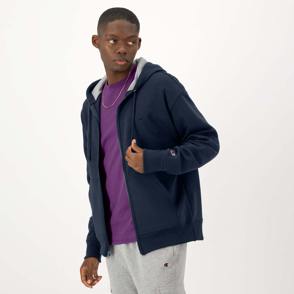 Powerblend Full-Zip Hoodie, C Logo