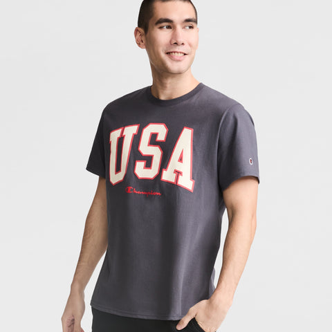 Classic Graphic T-Shirt, USA Block Logo