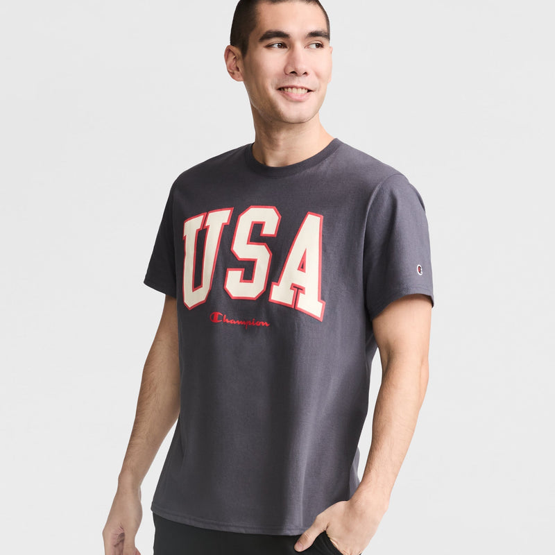 Classic Graphic T-Shirt, USA Block Logo
