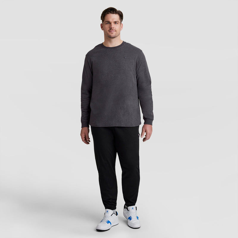 Classic Long Sleeve T-Shirt, Embroidered C Logo - Big & Tall