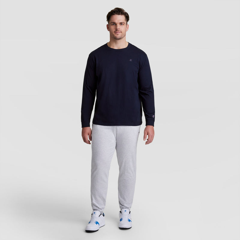 Classic Long Sleeve T-Shirt, Embroidered C Logo - Big & Tall