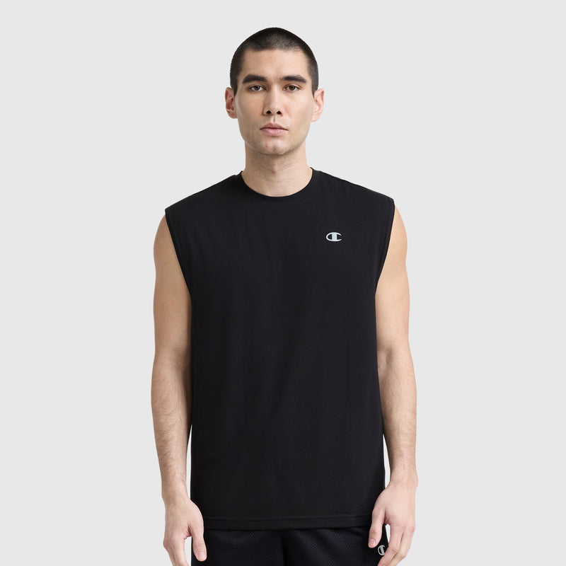 Sport Crewneck Muscle Tee, Script Logo