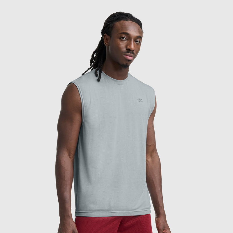 Sport Crewneck Muscle Tee, Script Logo