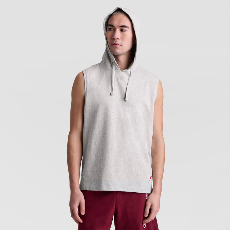 Sleeveless Hoodie, Embroidered C Logo