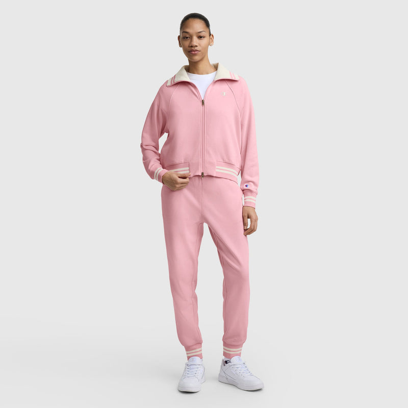 Pitcher Full-Zip Mockneck Top, C Logo
