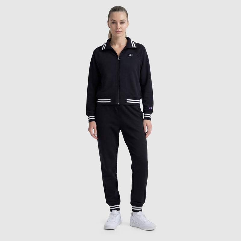 Pitcher Full-Zip Mockneck Top, C Logo