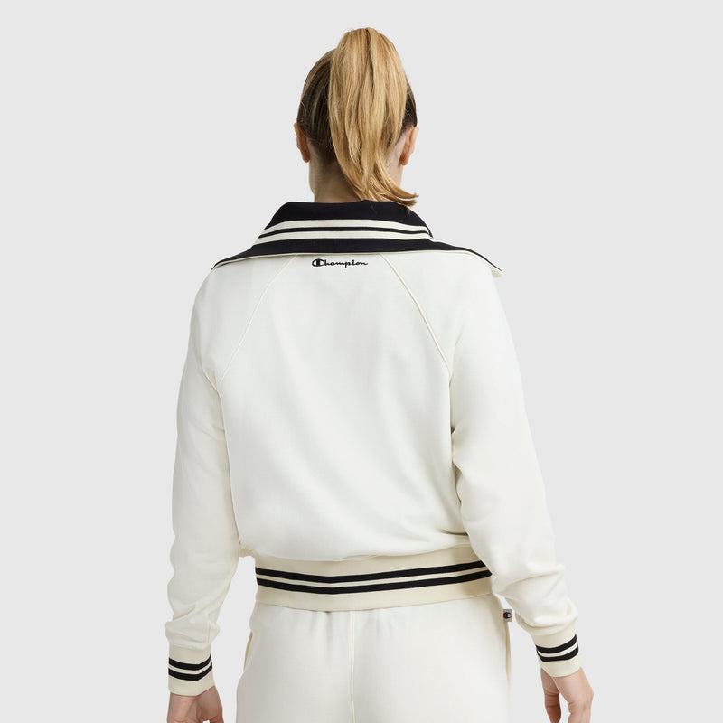 Pitcher Full-Zip Mockneck Top, C Logo