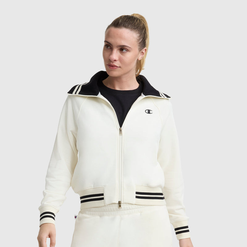 Pitcher Full-Zip Mockneck Top, C Logo