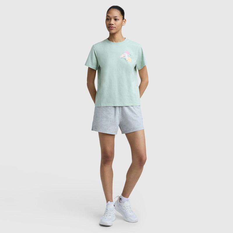 Floral Mesh "C" Graphic T-Shirt, C  Logo