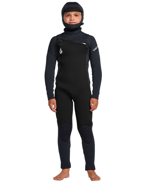 Kids' Big 5/4MM Hooded Chest Zip Full Wetsuit