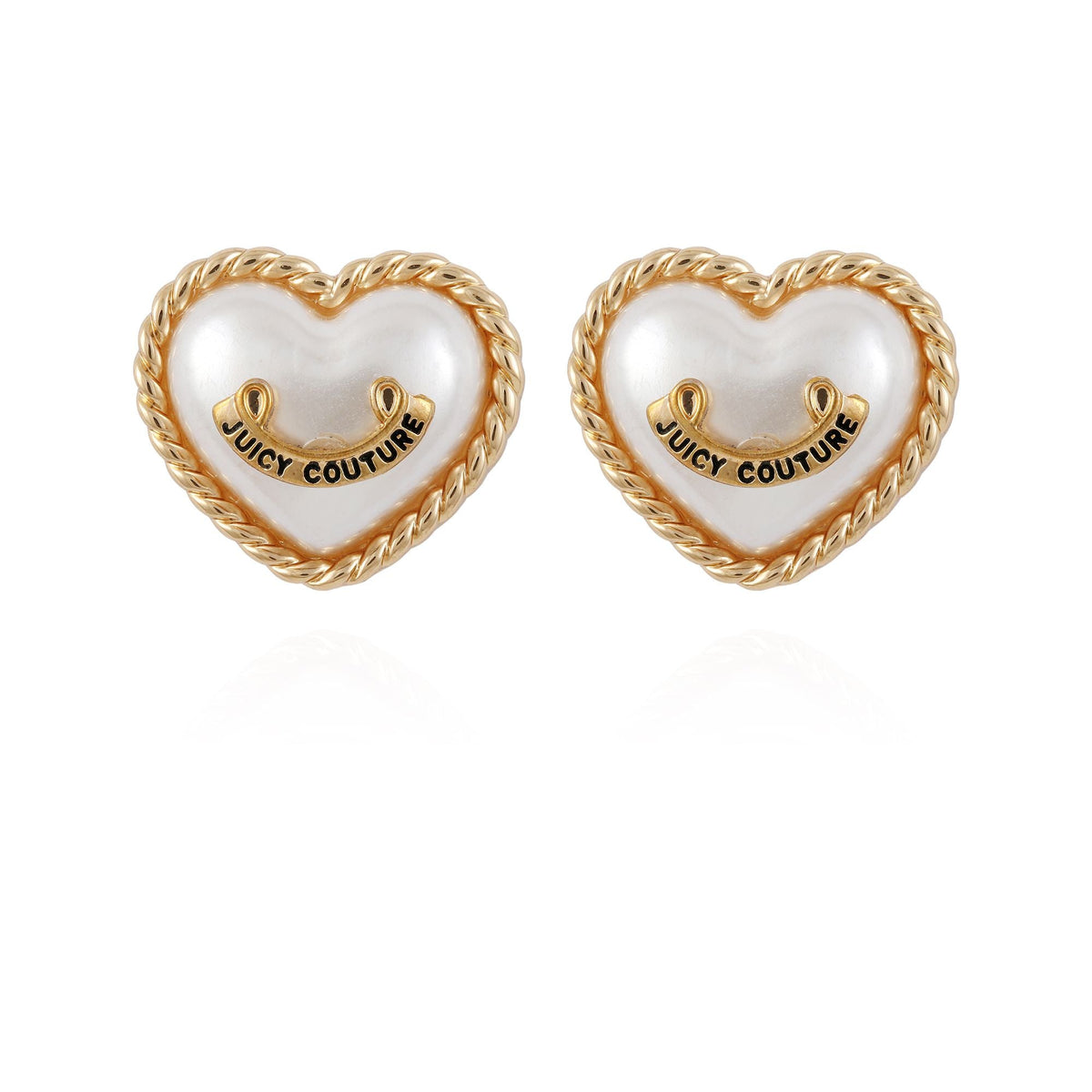 Mixed Metal Heart Stud Earrings