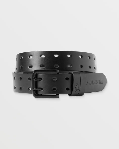 Men's Two Spike Leather Belt